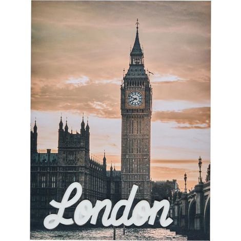 Tableau LED "London" 30x40cm Multicolore (1/4)