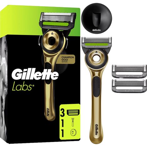 Gillette Labs Gold Systemklingen 3er + Handstück Online Versandvariante Rasierklingen+Handstück