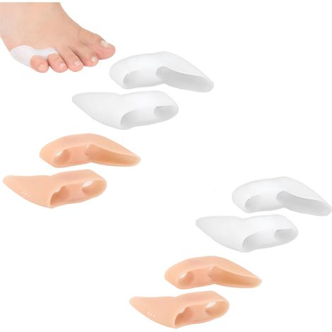 Separateur D Orteil - Correcteur Double Boucle En SEBS Pour Petit Orteil Et Hallux Valgus - Lot De 4 Paires