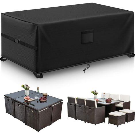 180x120x74cm Coperture per mobili da giardino, Coperture per mobili da giardino impermeabili, Coperture per mobili da giardino con protezione per tutte le intemperie, Telone per tavolo da esterno Tess (1/5)