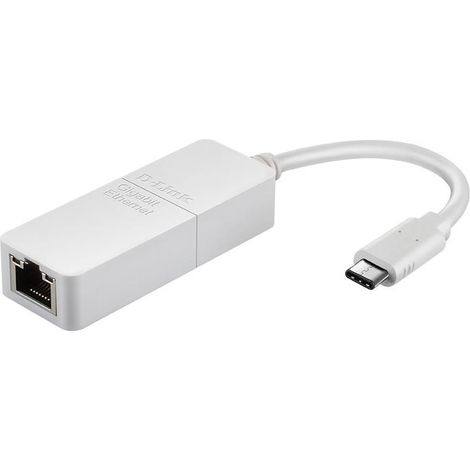 D-Link DUB-E130 Adattatore Ethernet USB-C Gigabit 1000 Mbit/s Bianco (1/4)