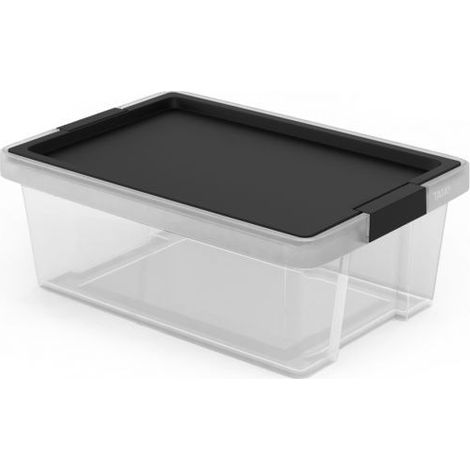 CAJA MULTIUSOS 7L CON TAPA NEGRO 25X36X13CM