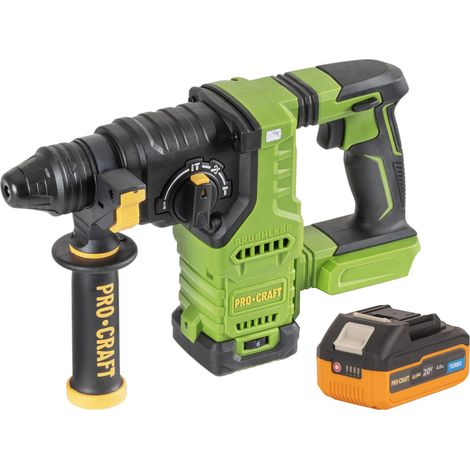 Martello perforatore a batteria Procraft PHA30bb 20 V 2,8 J SDS plus Brushless + 1x batteria 4,0 Ah - senza caricabatteria