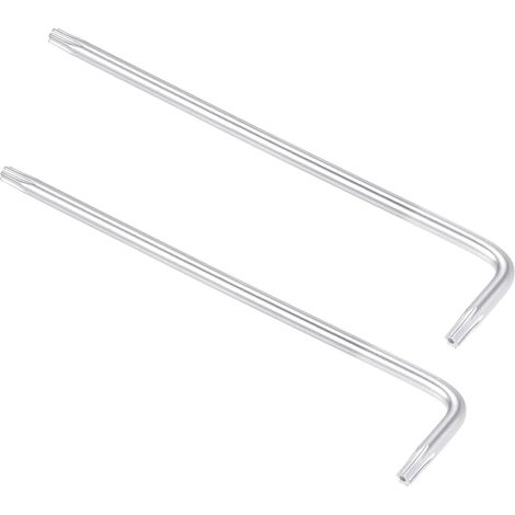 2 Pcs T10 Inviolable Torx étoile Clé 3.8 pouce Long Bras (1/5)