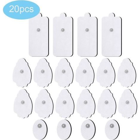 20 électrodes compatibles avec les électrostimulation EMS/TENS - Accessoires pour électrostimulateur-Ywey
