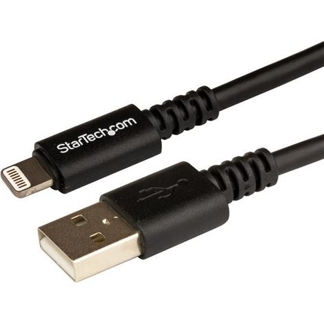 StarTech.com Cavo connettore lungo Lightning a 8 pin Apple a USB per iPhone / iPod / iPad nero 3 m (1/4)