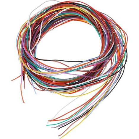 QUARKZMAN 30 Gauge Silicone Wire 30AWG Electric Stranded Wire Flexible Wire Tinned Copper Wire High Temp Connecting Wire 10 Color 1.5M/4.92ft for Car Model Appliances 10pcs (1/5)