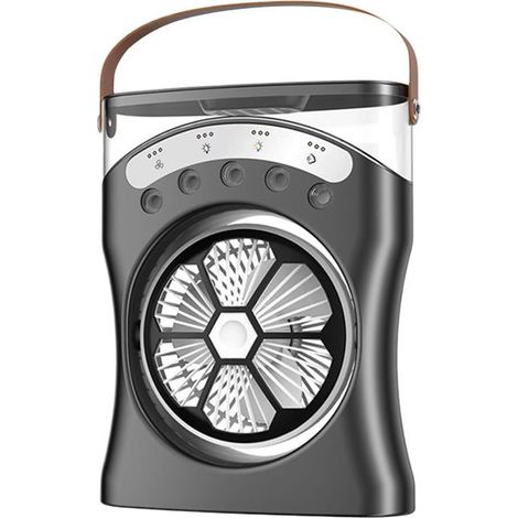 Ventilatore da scrivania – Raffrescatore d'aria da tavolo – Con luce notturna – Ventilatore USB portatile, Ventilatore rinfrescante (1/5)
