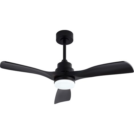 Ventilatore da soffitto con luce 107 cm nero ABS 3 pale con telecomando 20 W - CHICFURN (1/5)
