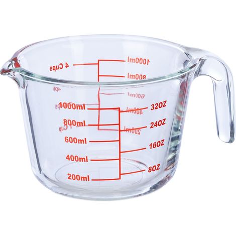 Jarra medidora de cristal de 1000 ml (1/5)