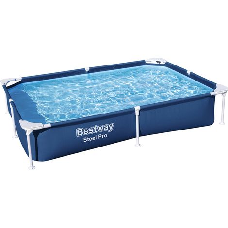 Bestway Frame Pool 221 x 150 x 43 cm Steel Pro Kinderpool ohne Zubehör (1/5)