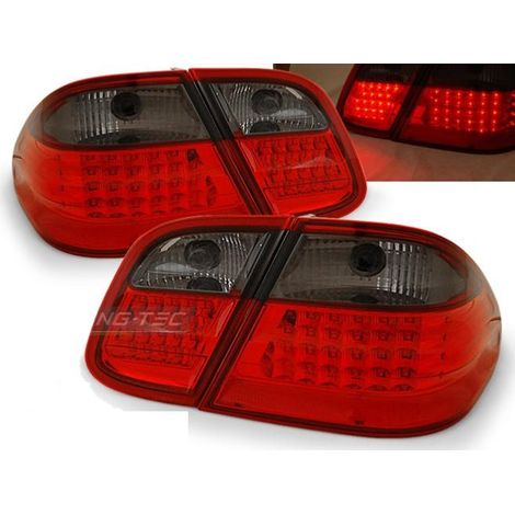 Paire de feux arriere Mercedes CLK W208 97-02 LED rouge fume (1/2)