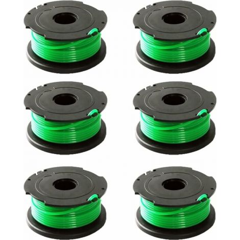 6-teilige grüne Fadenspulen für Freischneider Black & Decker GL7033 GL8033 GL9035 A6482