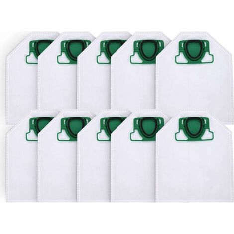 10 sacs aspirateur pour Vorwerk Kobold VK200 FP200, micro-polaire 5 couches, filtration haute efficacité pour personnes allergiques (1/5)