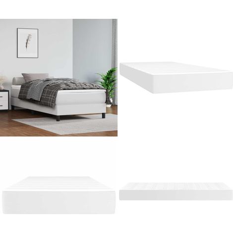 Colchón de muelles ensacados para niños firmeza media tela blanco 80x160 cm - Muelles ensacados - Firmeza media