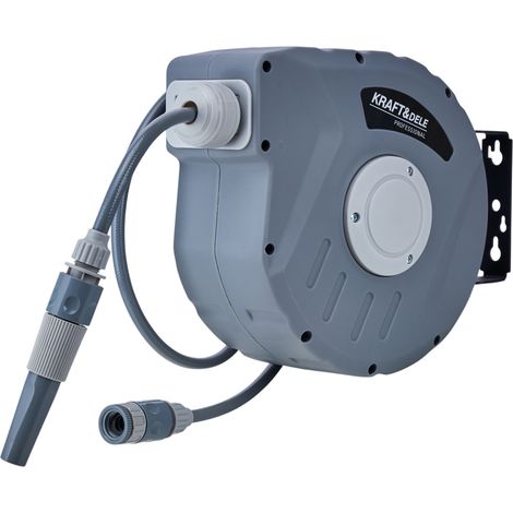 Automatische Gartenschlauchtrommel 10 m + 1 m + Enden für 3/4 Zoll Wandanschluss (1/5)