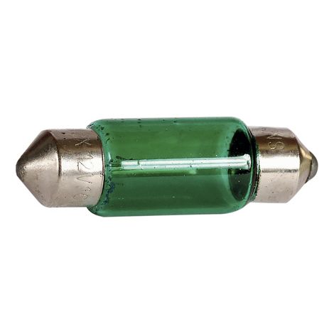 10 Ampoules Navettes - 12V - 10W - T11 - 35mm - Vert - C5W (1/2)