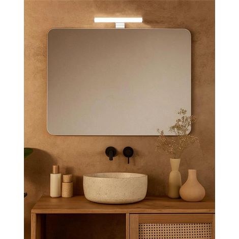 Specchio 90x60 bagno Eko reversibile con lampada (1/2)