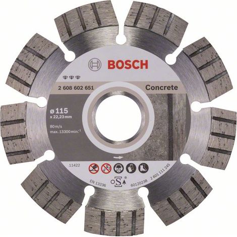 Disque à tronçonner diamanté Bosch BEST FOR CONCRETE 115 mm