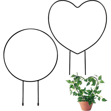 Lot de 2 treillis en métal pour plantes d'intérieur (1/5)