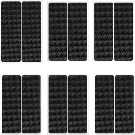 Patin Antiderapant Tampon Caoutchouc Meuble,12 PCS Noir Protecteur de Sol Tampon Feutre Patin Antidérapant Autocollant Patin Feutre Autocollant pour Pieds de Meubles Sols en Boi Carreaux (1/5)