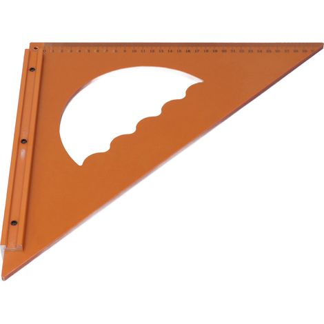 Règle triangulaire de menuiserie 31 x 31 cm, équerre de précision à angle droit 90° pour charpentier (1/5)