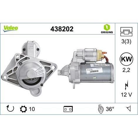 Démarreur VALEO 438202 NISSAN 1202204 23300-00Q0A 23300-00Q0D 23300-00QOA