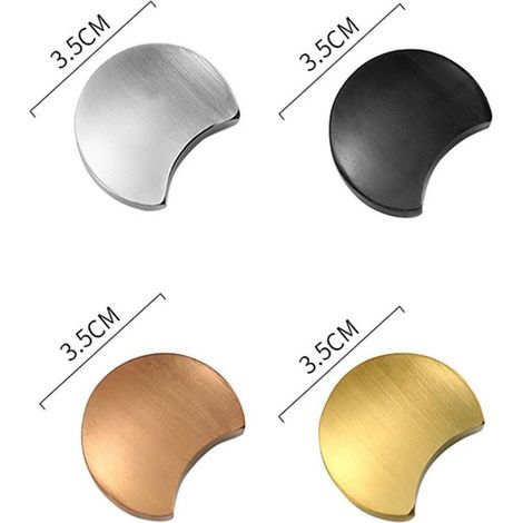 Ensemble de porte-baguettes élégant et pratique en forme de lune dorée, un élément indispensable de la décoration de table (1 noir + 1 argent + 1 or + 1 or rose).