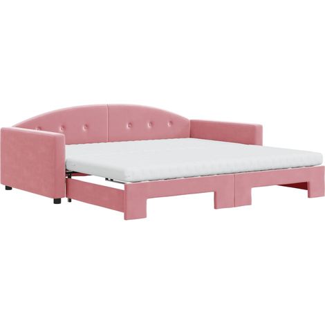 Maison Exclusive - Tagesbett Ausziehbar mit Matratzen Rosa 100x20 (1/5)
