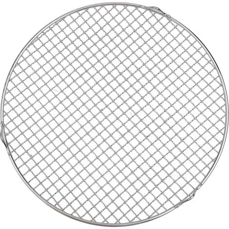 Grille de cuisson ronde en fil inoxydable 201 pour four, grille de cuisson pour gâteaux, biscuits, pizzas, outil de refroidissement de cuisine avec pieds (35 cm) (1/5)