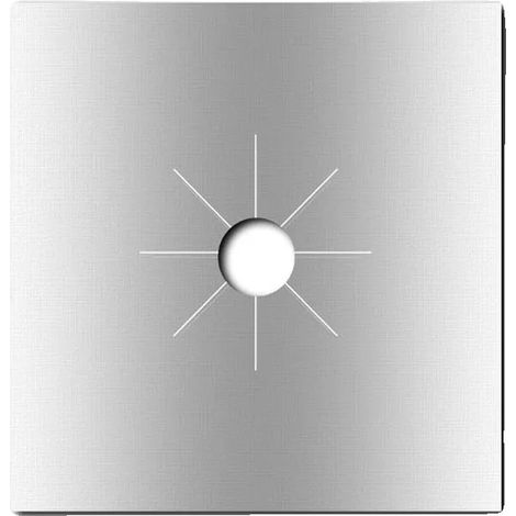 Protector para estufa de gas, revestimiento antiadherente, fácil de limpiar, color plata, 1 unidad. (1/2)
