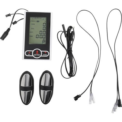 Monitor für Heimtrainer, Geschwindigkeitsmesser, Digitalanzeige mit Herzfrequenzsensor, LCD-Bildschirm, Zeit, Geschwindigkeit, Distanz, für stationäre Fahrräder und Ellipsentrainer