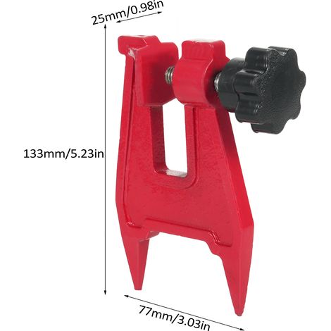 Decdeal Étau de souche de tronçonneuse, accessoire d'affûtage Portable, outil de classement de scie pour Support de plaque de guidage de chaîne