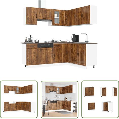vidaXL Ensemble d'armoires de cuisine 11 pcs Lucca bois d'ingénierie (1/5)