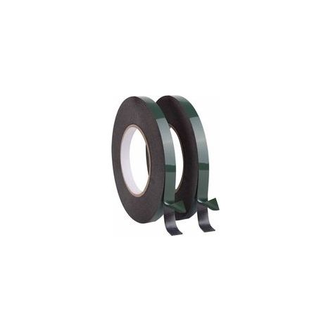 Ruban adhésif double face 12mm – Lot de 2 rouleaux 10m – Mousse de PE extra fort – Résistant aux variations de température (1/5)