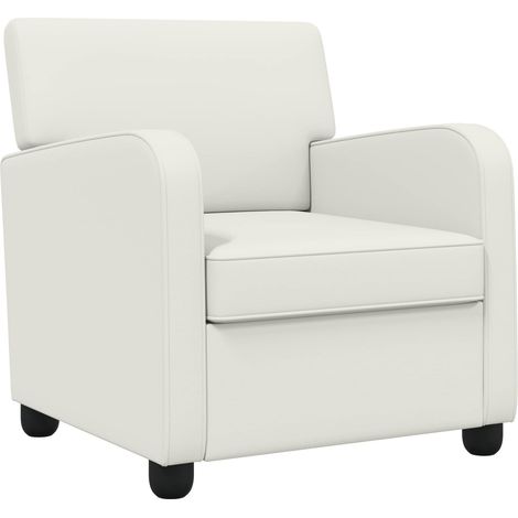 Sessel Weiß Kunstleder vidaXL (1/5)