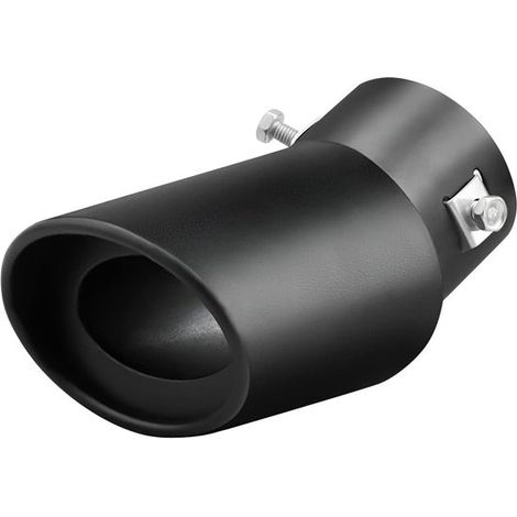Tuyau d'échappement universel en acier inoxydable chromé de 2,5 et 3,3 pouces, pour tuning automobile, couleur noire. (1/5)