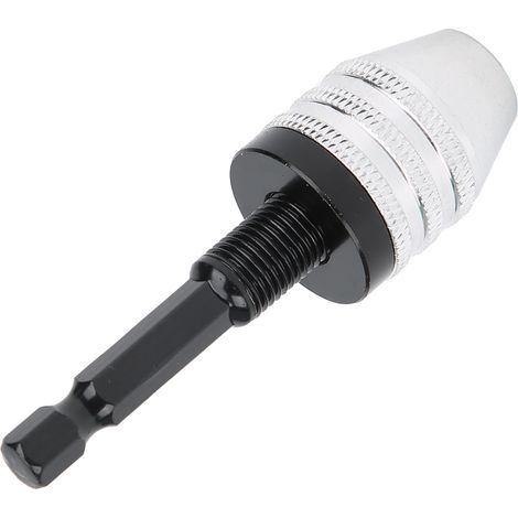Adaptateur de mandrin en acier rapide, queue hexagonale de 6,35 mm (1/4 po), convertisseur de forets à 3 mors, 0,3-6,5 mm