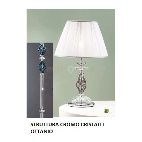 LUME GRANDE 1306 1 LUCE OTTANIO E CROMO ATTACCO E27 H.39+26CM