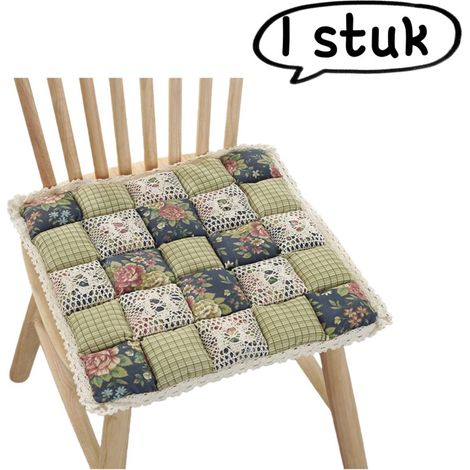 1 coussin de chaise épais antidérapant toutes saisons pour tabourets de bureau et usage domestique, vert brun (1/5)