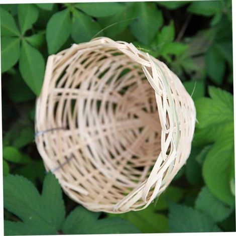 Nid Pour Oiseaux - Caverne De Reproduction En Bambou Tissé À La Main - Pour Perroquets Canaris Et Autres Petits Oiseaux - Lot De 4 Pièces (1/5)