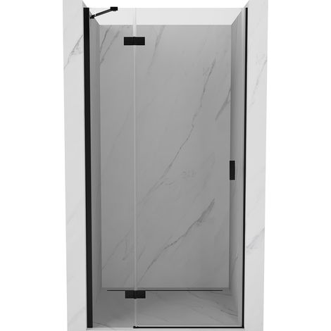 Mexen Mist-H puerta de ducha abatible izquierda 90 cm, transparente, negro - 8A5-090-000-70-00-L (1/5)