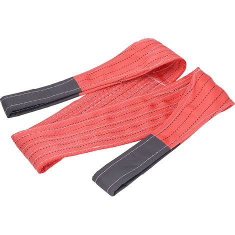 Élingue de levage ronde sans fin en polyester rouge, sangle de charge haute résistance pour élingage, 5000 kg, 2 m (1/5)