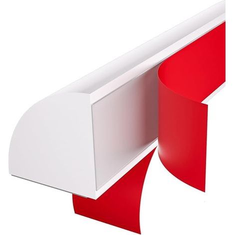 Flexible Viertelkreisform, flexible Zierleisten, selbstklebende Wandleisten, doppelseitig (weiß, 100 cm) (1/5)