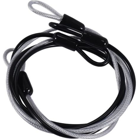 Lucchetto di sicurezza da viaggio, cavo di sicurezza da 100 cm/3,3 piedi di lunghezza, lucchetto per bagagli rivestito in acciaio intrecciato, metallo (1/4)