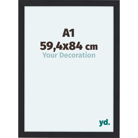 yd. - Cadre photo A1 59.4x84 - Noir Grain de Bois - MDF - Como (1/5)