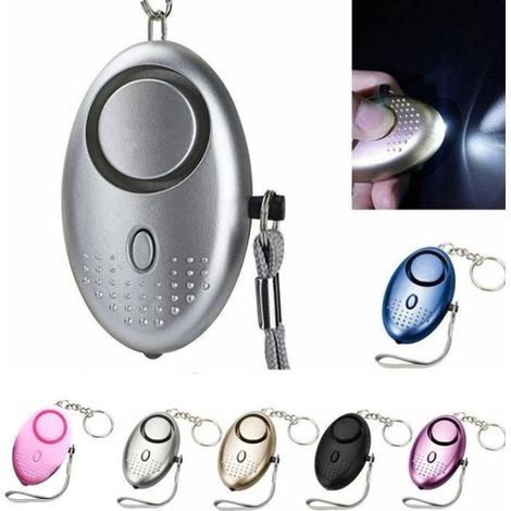 Rose-Alarme personnelle Alarme de sécurité personnelle forte de 130 dB avec alarme de sécurité d\'urgence pour lampe de poche à DEL (1/4)