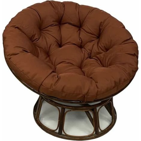 Coussin de chaise Papasan épais, rembourrage rond de 130 cm pour fauteuil suspendu, assise de remplacement confortable pour intérieur/extérieur, housse de siège pour balançoire (1/4)