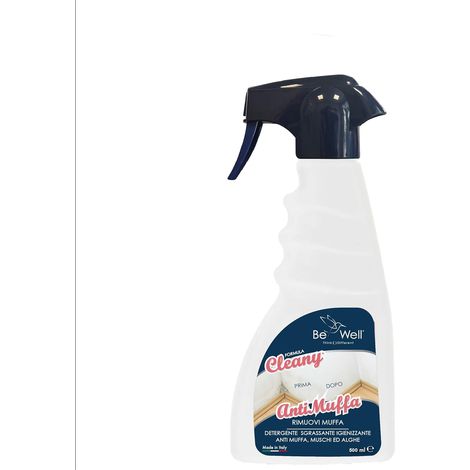 CLEANY Rimuovi Muffa - Antimuffa per Muri Interni ed Esterni ad Azione Rapida, Spray Antimuffa Igienizzante Pronto all'Uso, Ideale per Rimuovere Muffe, Muschi e Funghi (1/5)