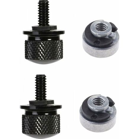royaluxe - Boulon de Siège de Moto, Jeu d'écrous de Boulons de Fixation de Siège de Moto, Boulon de Siège Arrière de Moto à Filetage, Aviation vis de Selle en Aluminium pour Harley, 4Pcs au total, (1/5)
